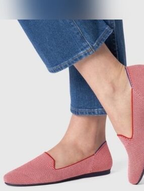 Rothy's The Loafer Women US 6 Red White Luxury Flats